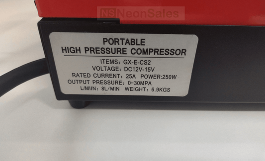 GX RED 4500 PSI PCP MINI COMPRESSOR, 12V/220V - NeonSales {{ shop.shopifyCountryName }}