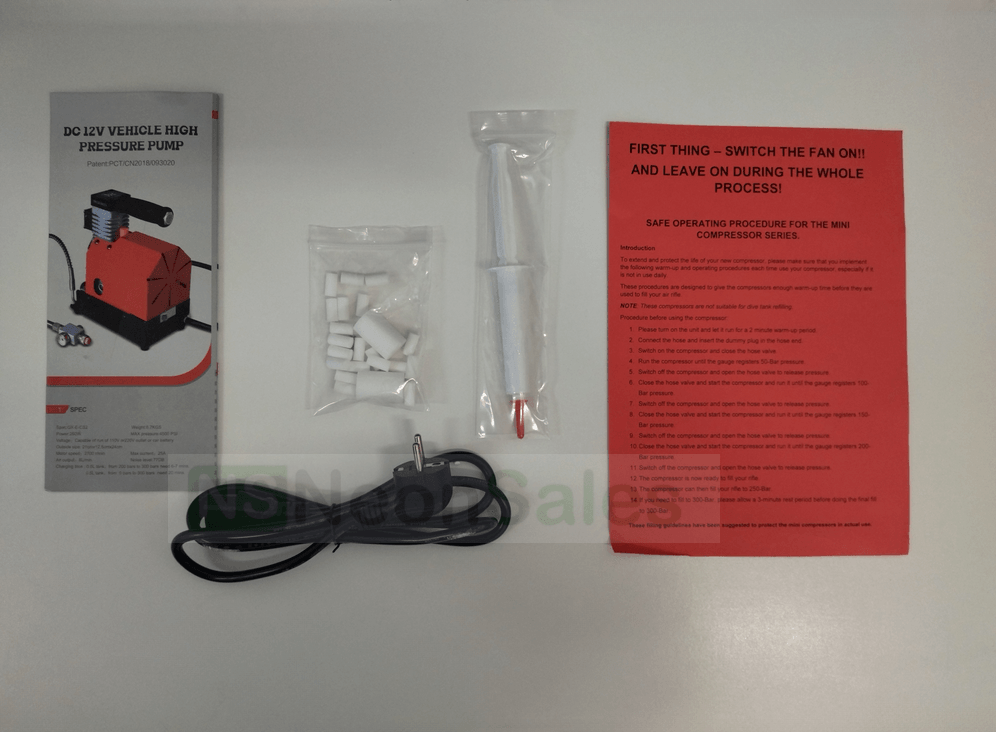 GX RED 4500 PSI PCP MINI COMPRESSOR, 12V/220V - NeonSales {{ shop.shopifyCountryName }}