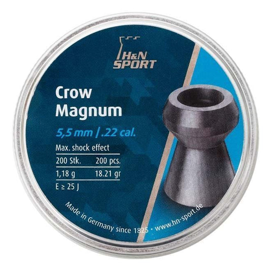 H&N 5.5MM CROW MAGNUM 18.21GR-200'S - NeonSales {{ shop.shopifyCountryName }}