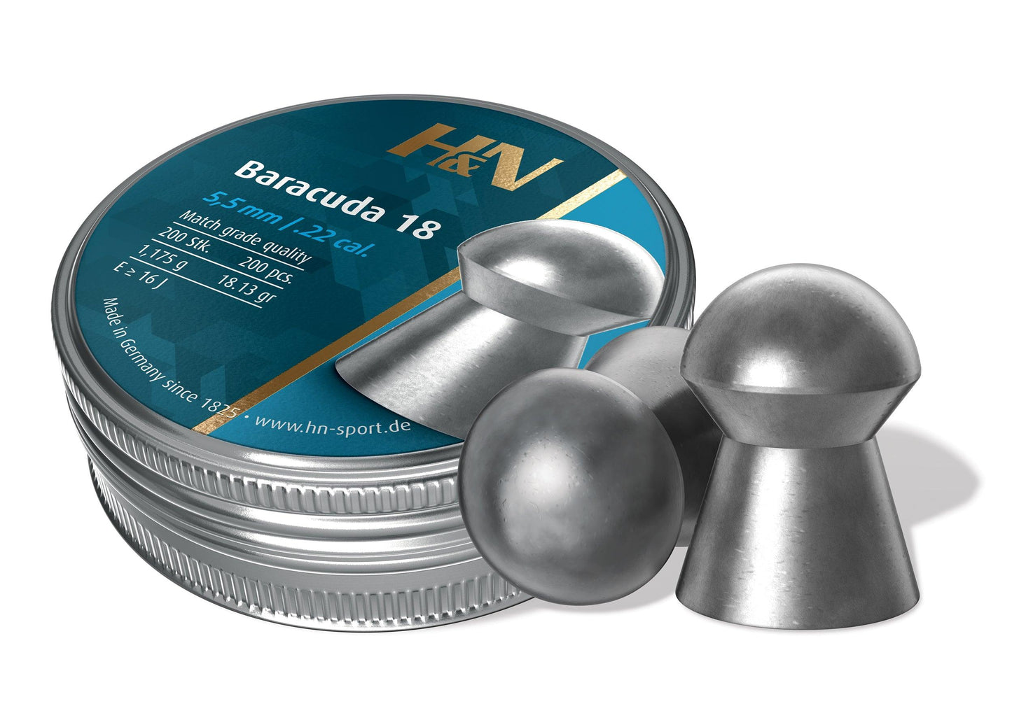 H&N BARACUDA 18 .22 CAL, 18.13GR - 200's - NeonSales {{ shop.shopifyCountryName }}