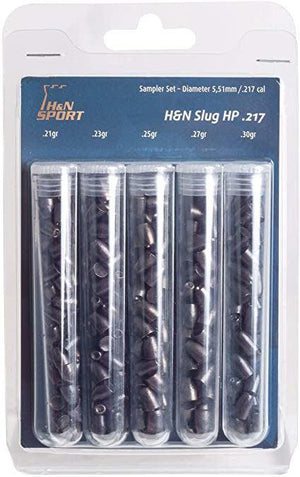 H&N SLUG HP SAMPLER PACK .217 (30's) - 5 VIALS - NeonSales {{ shop.shopifyCountryName }}