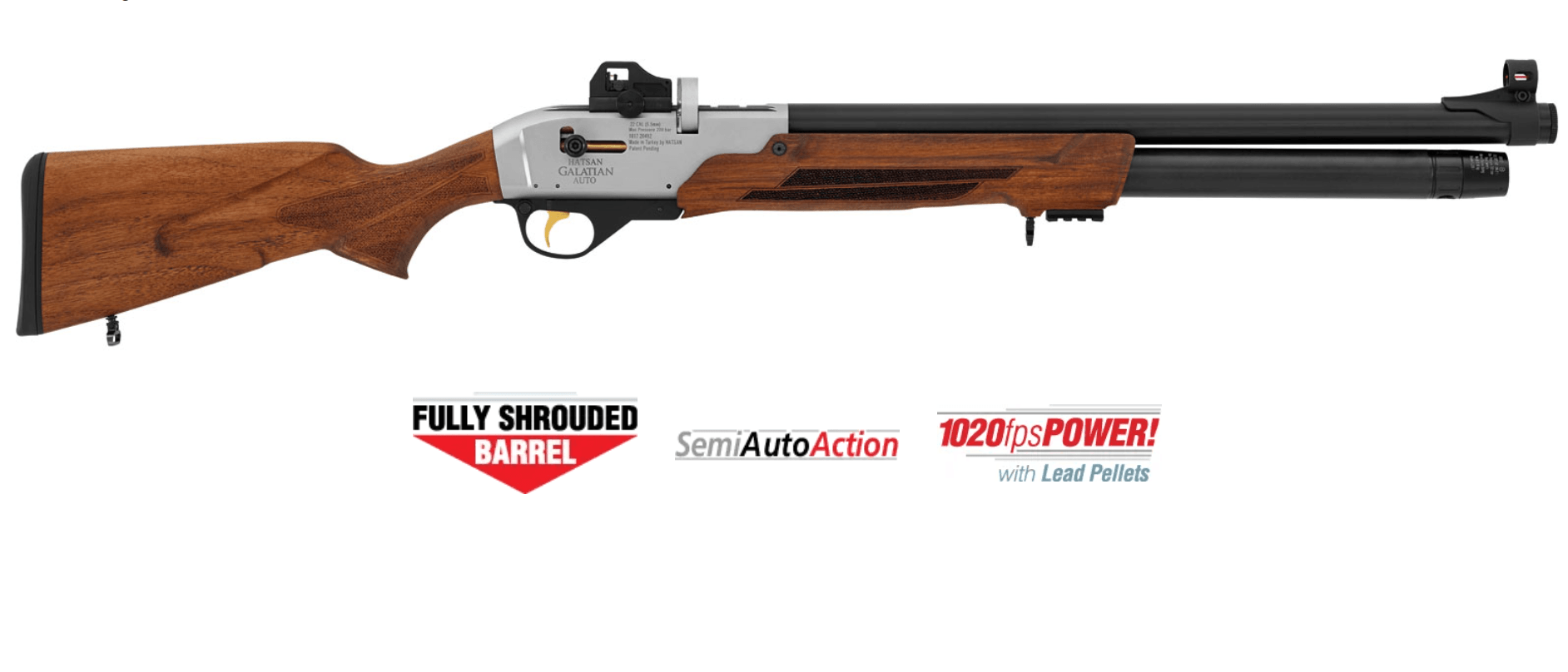 HATSAN GALATIAN AUTO V PCP AIR RIFLE - .22 CAL - NeonSales {{ shop.shopifyCountryName }}