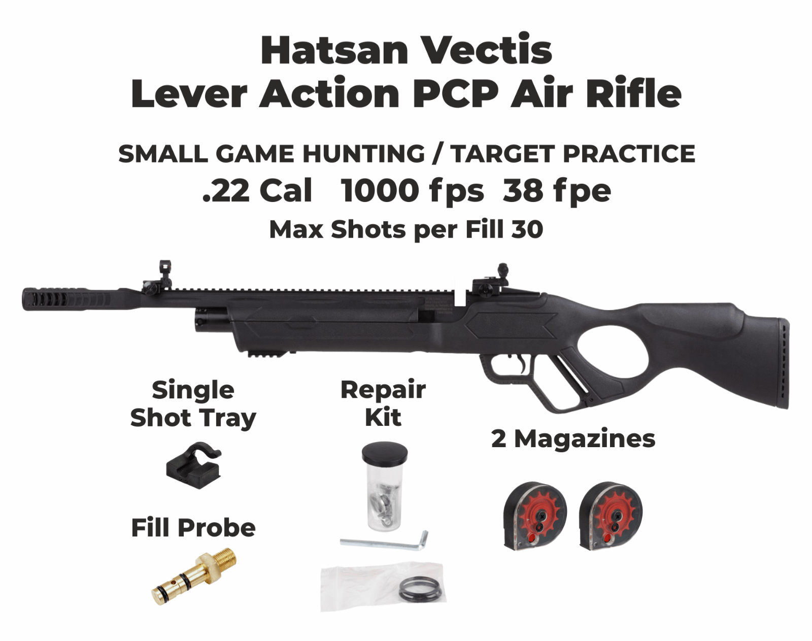 HATSAN VECTIS PCP AIR RIFLE SYNTH 5.5MM - NeonSales {{ shop.shopifyCountryName }}