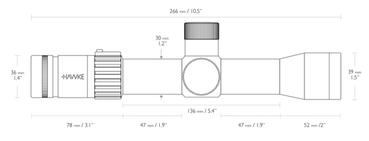HAWKE AIRMAX 30 3-12x32MM IR SF TOUCH - 13260 - NeonSales {{ shop.shopifyCountryName }}