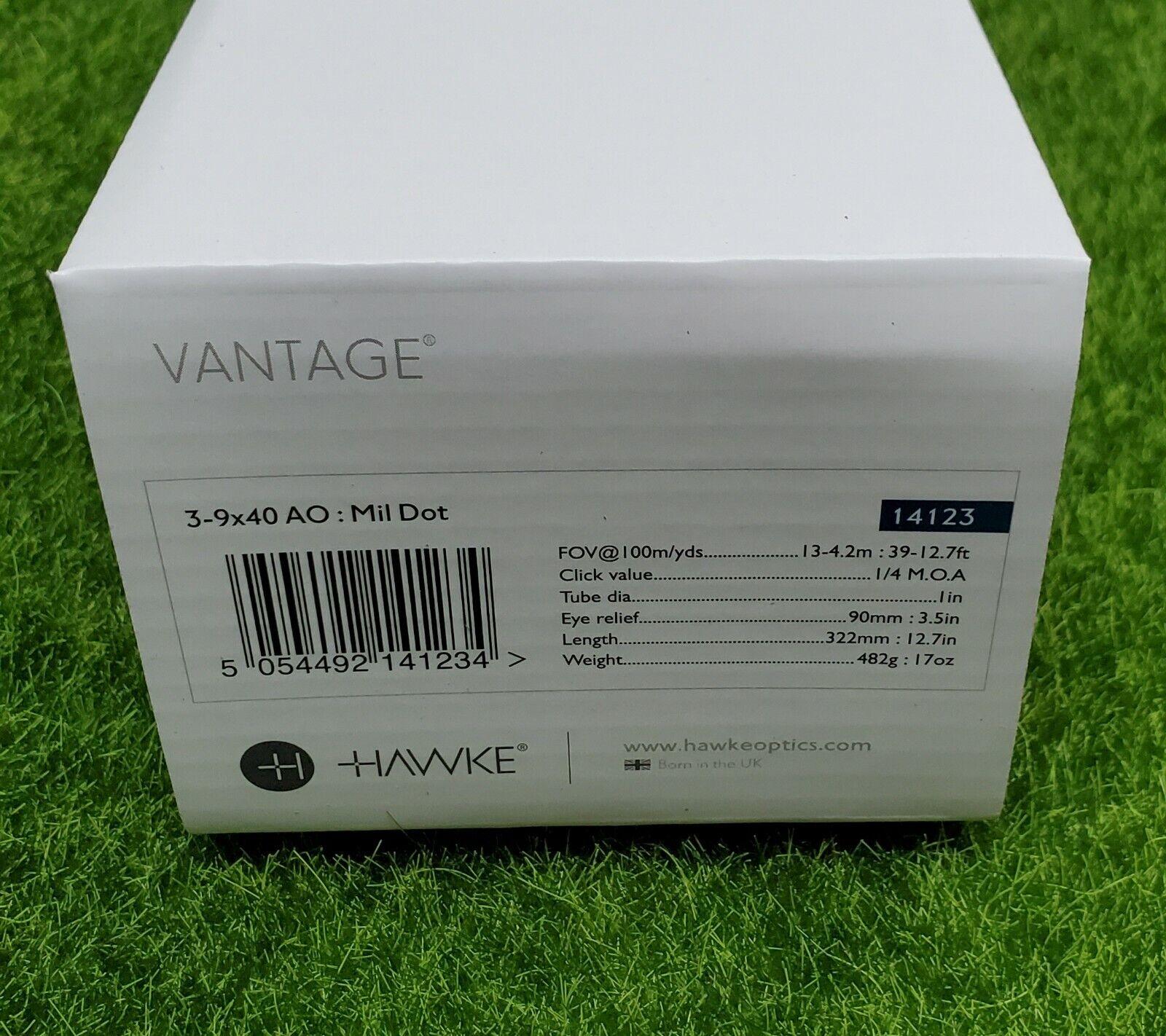 HAWKE VANTAGE SCOPE 3-9X40 AO MIL DOT 14123 - NeonSales South Africa