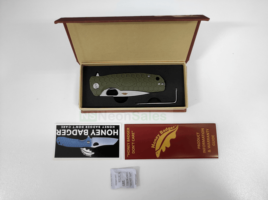 HONEY BADGER DROP-POINT FLIPPER D2 - LARGE OLIVE - NeonSales {{ shop.shopifyCountryName }}