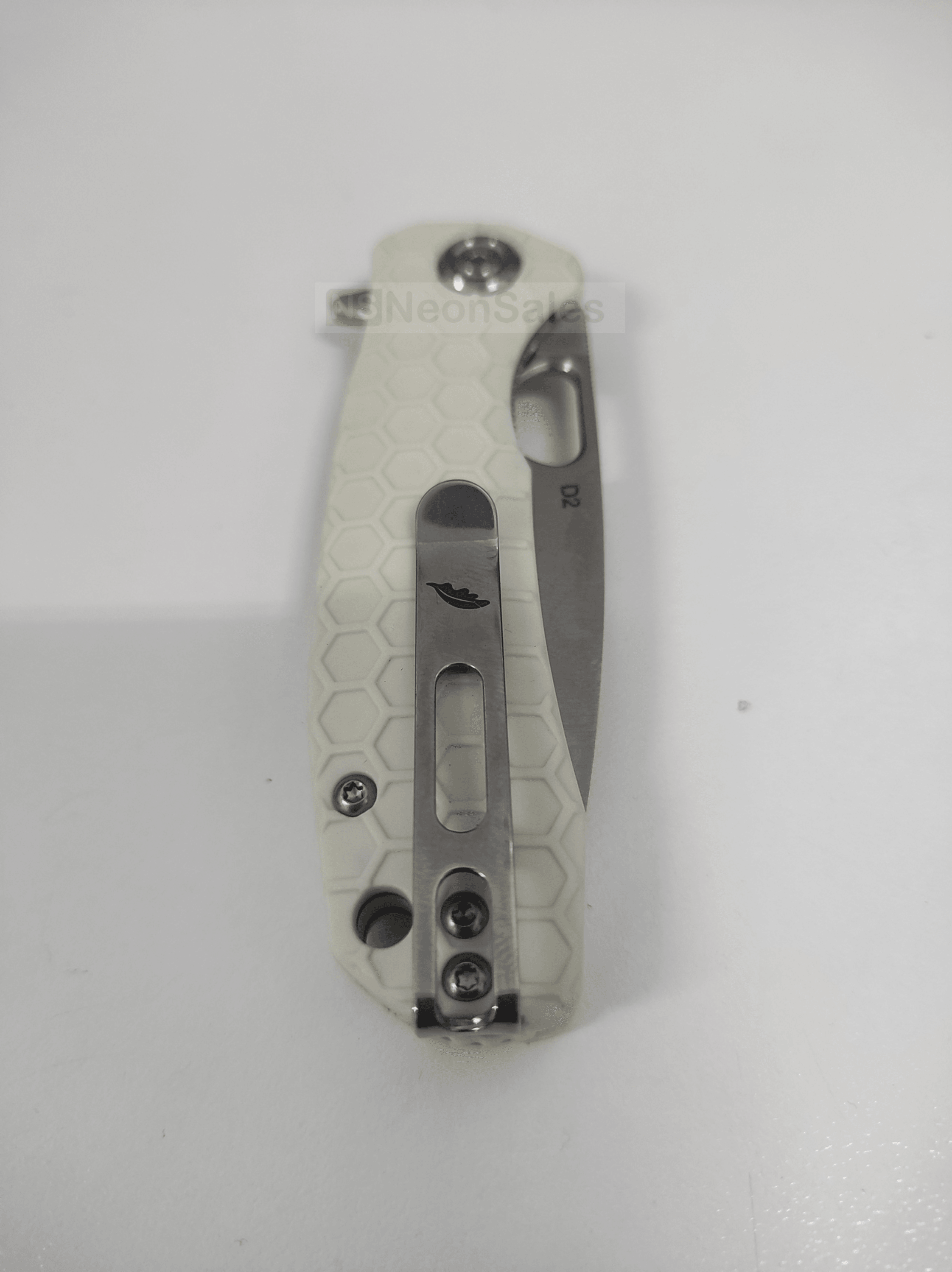 HONEY BADGER DROP-POINT FLIPPER D2 - SMALL WHITE - NeonSales South Africa