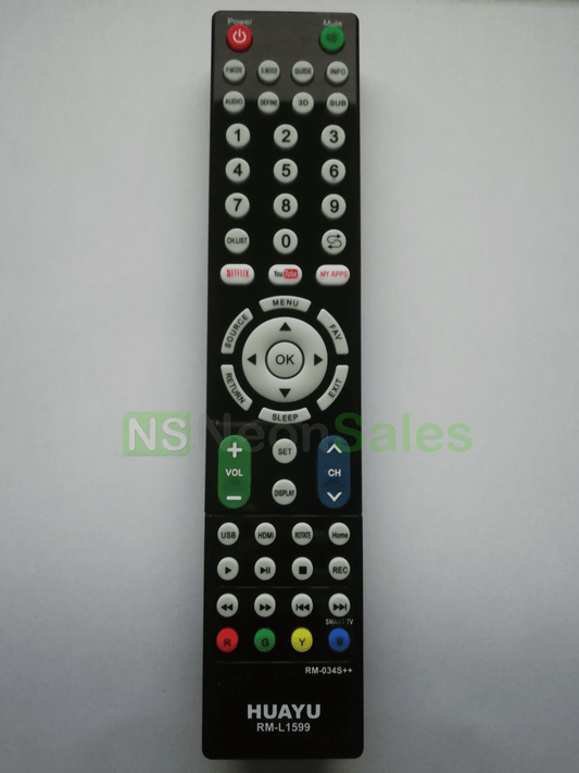 HUAYU UNIVERSAL LED/LCD REMOTE CONTROL: RM-L1599 - NeonSales {{ shop.shopifyCountryName }}