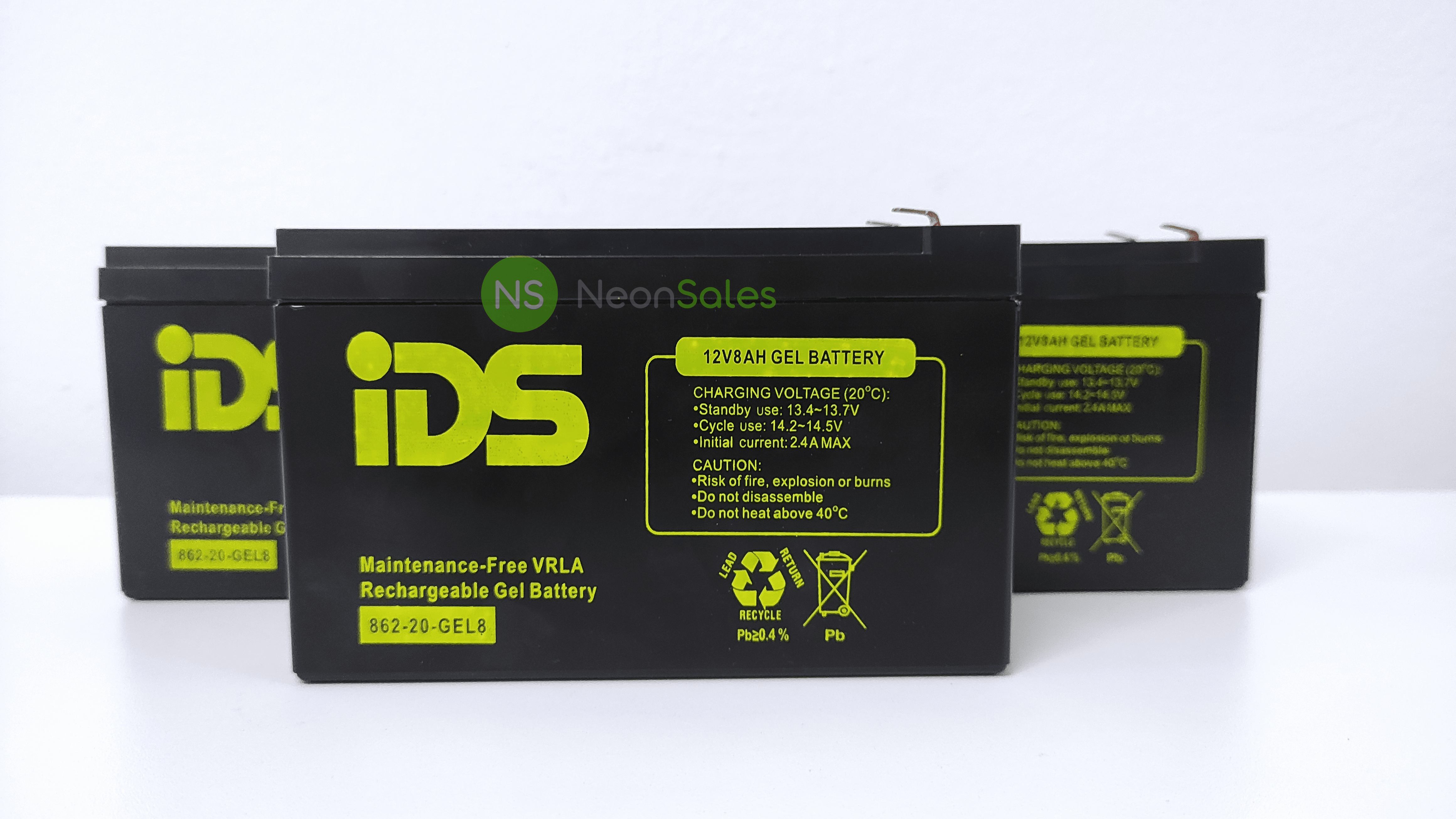 IDS 12V 8AH RECHARGEABLE GEL BATTERY - NeonSales {{ shop.shopifyCountryName }}