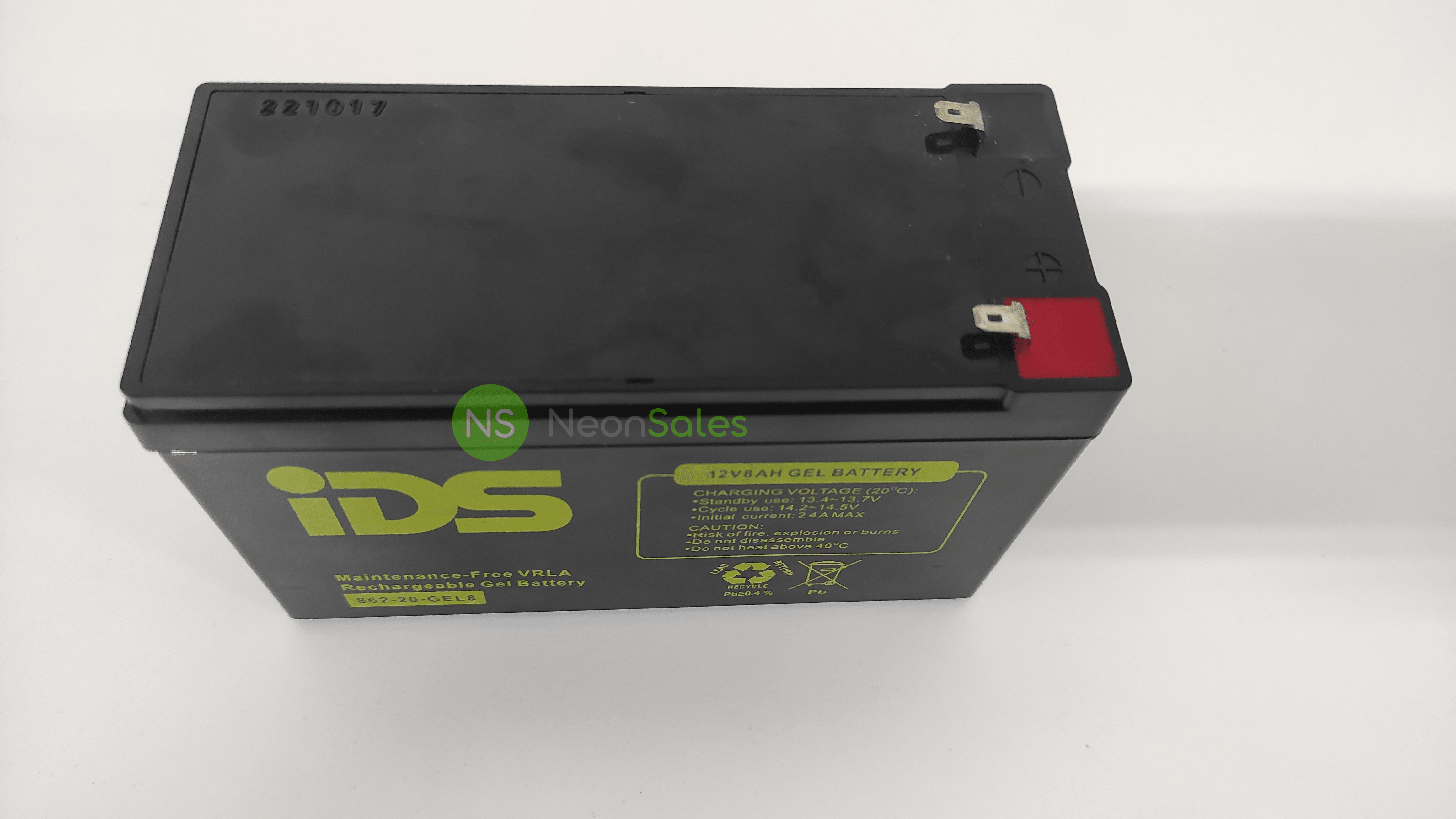IDS 12V 8AH RECHARGEABLE GEL BATTERY - NeonSales {{ shop.shopifyCountryName }}
