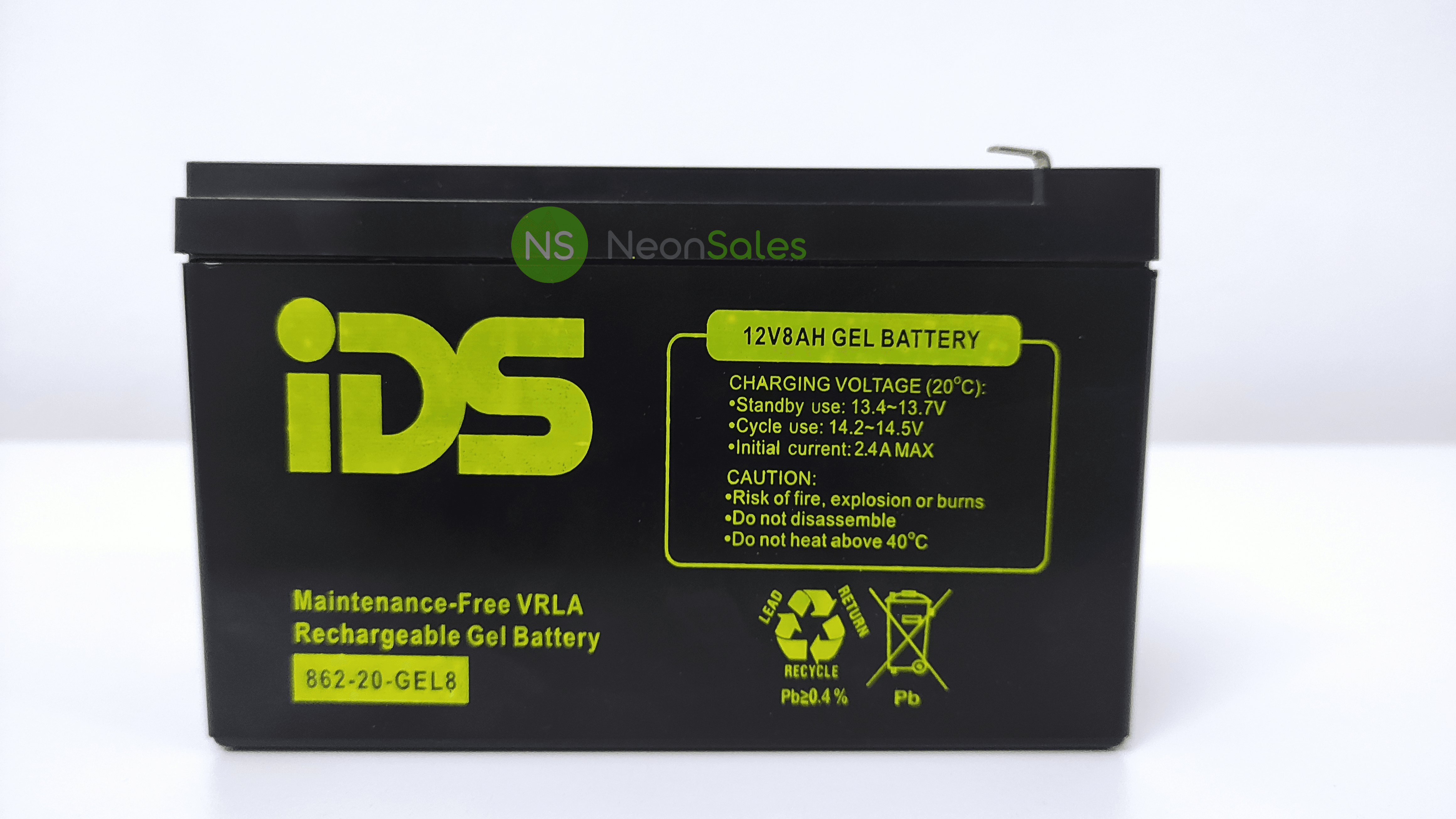 IDS 12V 8AH RECHARGEABLE GEL BATTERY - NeonSales {{ shop.shopifyCountryName }}