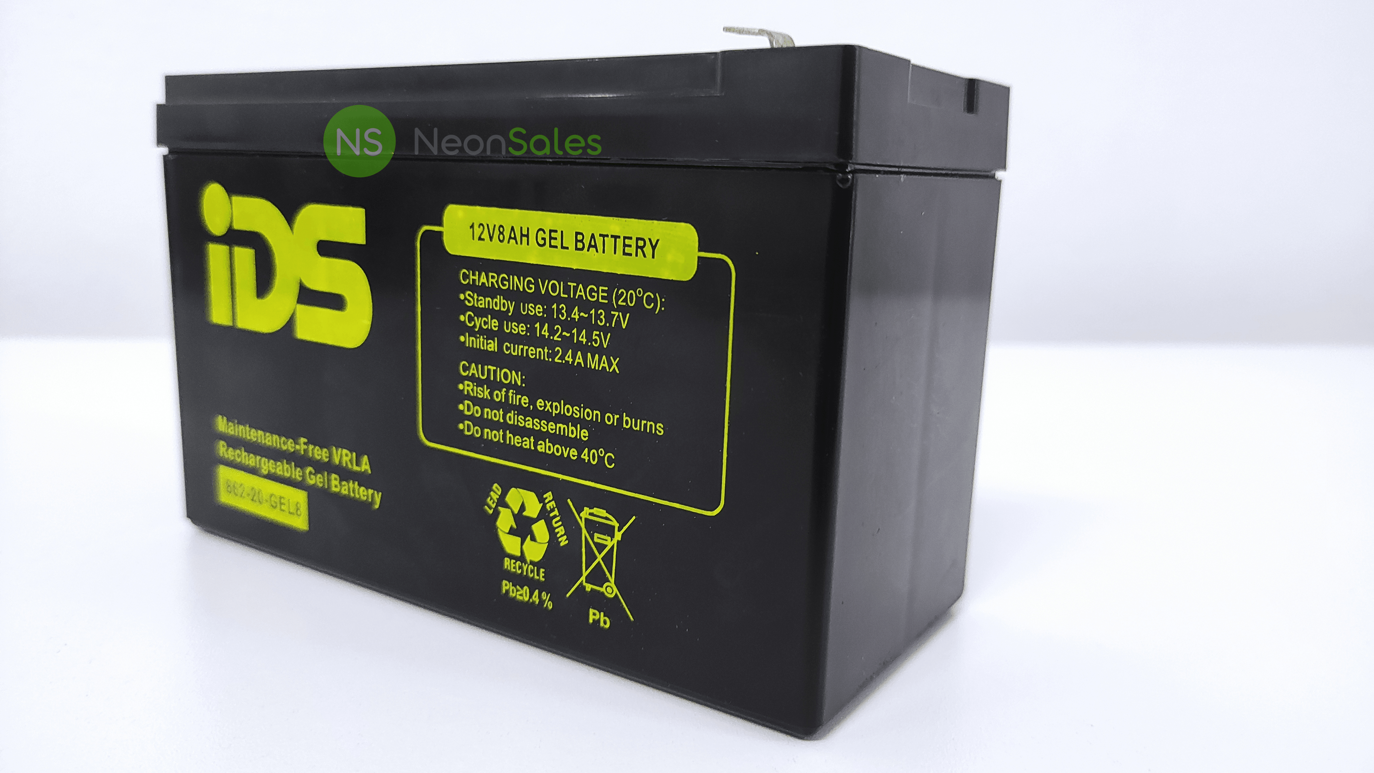IDS 12V 8AH RECHARGEABLE GEL BATTERY - NeonSales {{ shop.shopifyCountryName }}