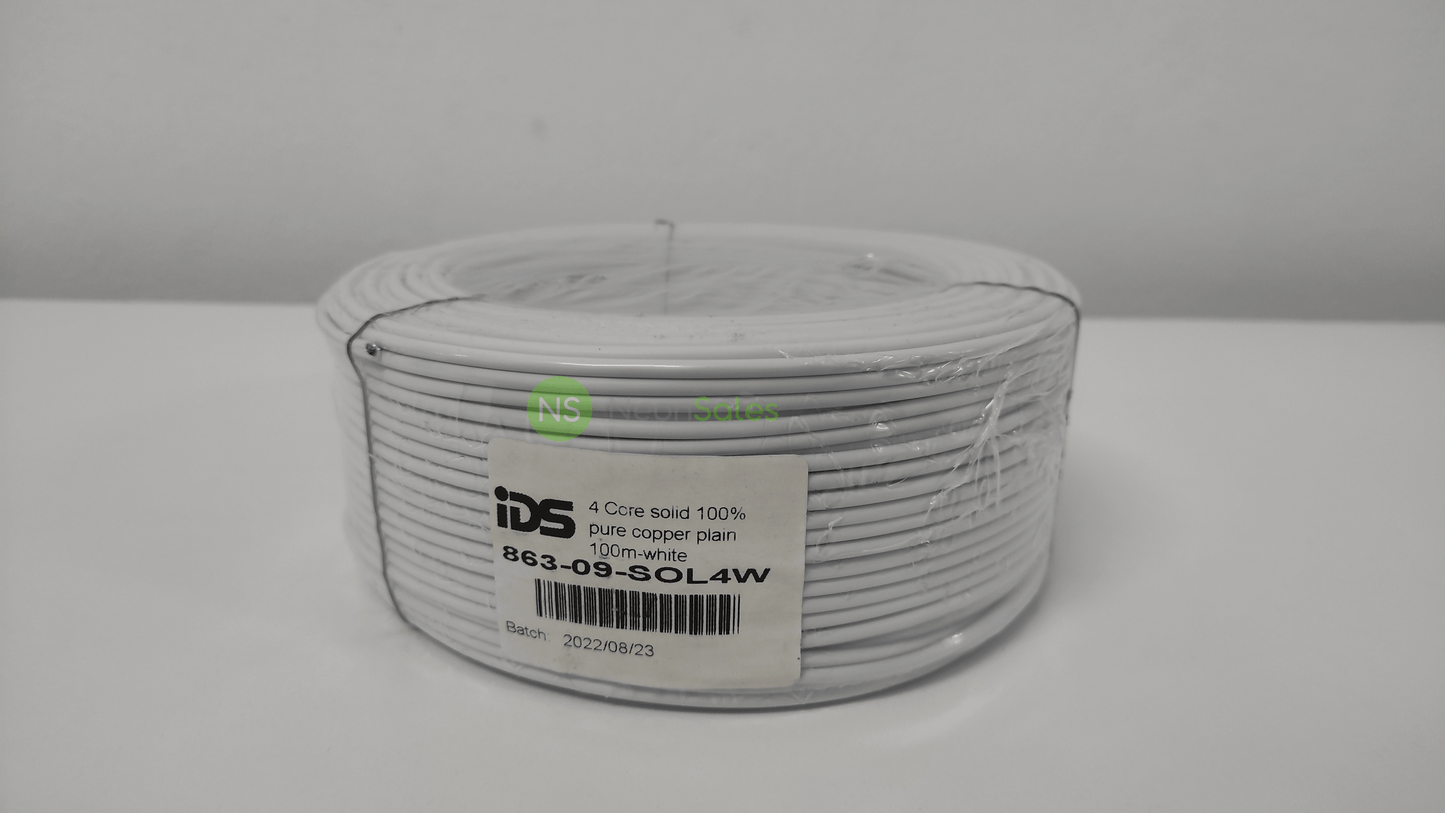 IDS 4 CORE SOLID CABLE 100M - PURE COPPER - NeonSales {{ shop.shopifyCountryName }}