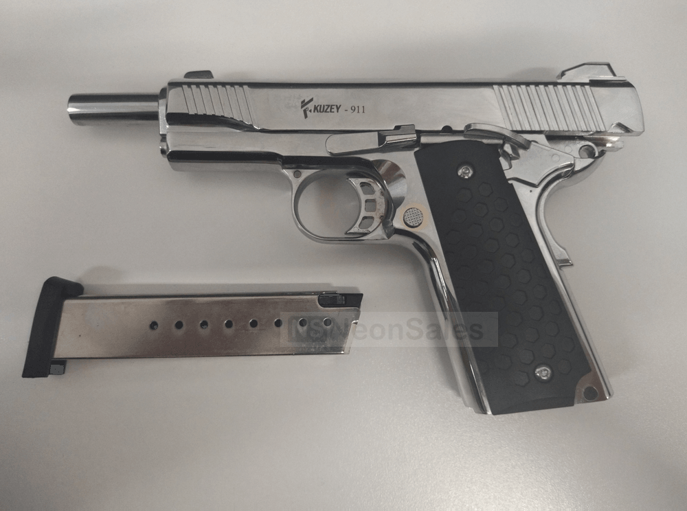 KUZEY 911-T BLANK GUN - S/CHROME - NeonSales