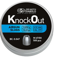 JSB .177 KO KNOCKOUT SLUGS 10.03GR - 500's - NeonSales {{ shop.shopifyCountryName }}