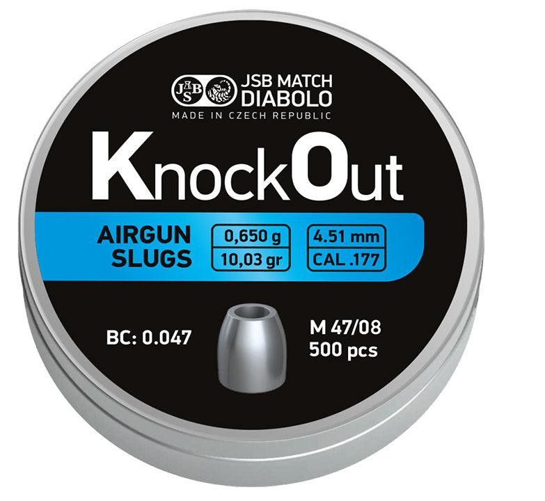 JSB .177 KO KNOCKOUT SLUGS 10.03GR - 500's - NeonSales {{ shop.shopifyCountryName }}