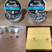 JSB .177 KO KNOCKOUT SLUGS 13.43GR - 400's - NeonSales {{ shop.shopifyCountryName }}
