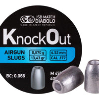 JSB .177 KO KNOCKOUT SLUGS 13.43GR - 400's - NeonSales {{ shop.shopifyCountryName }}