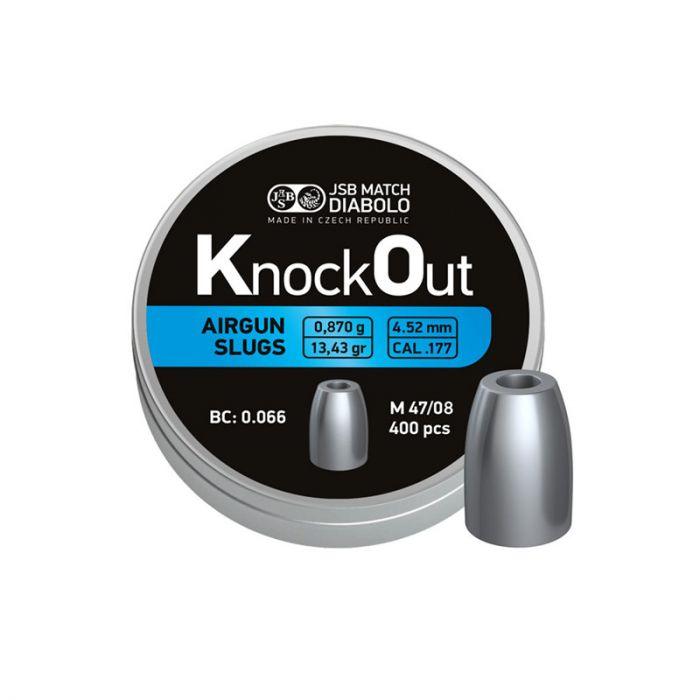 JSB .177 KO KNOCKOUT SLUGS 13.43GR - 400's - NeonSales {{ shop.shopifyCountryName }}