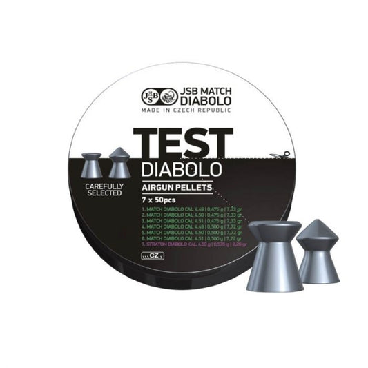 JSB 4.5MM DIABOLO TEST PACK LIGHT - 350'S - NeonSales {{ shop.shopifyCountryName }}