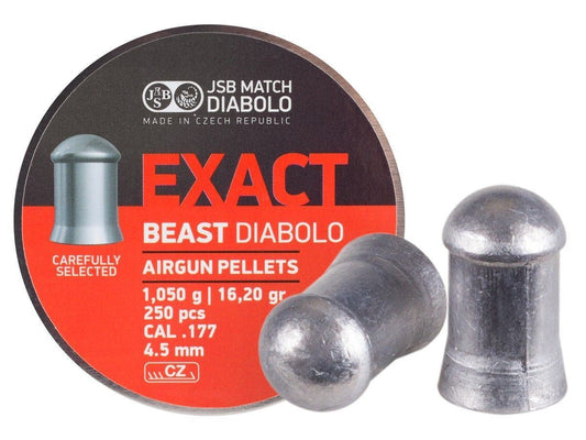 JSB 4.5MM EXACT BEAST DIABOLO 16.20GR - 250'S - NeonSales {{ shop.shopifyCountryName }}