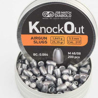 JSB 5.5MM .216 KO KNOCKOUT SLUGS 25.39GR - 200'S - NeonSales {{ shop.shopifyCountryName }}