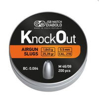 JSB 5.5MM .216 KO KNOCKOUT SLUGS 25.39GR - 200'S - NeonSales {{ shop.shopifyCountryName }}