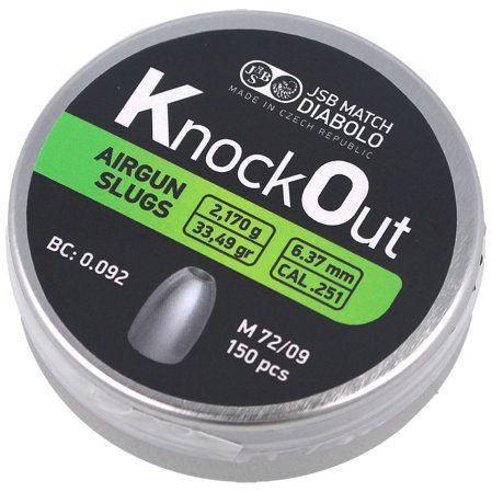 JSB 6.35MM .251 KO KNOCKOUT SLUGS 33.49GR - 150'S - NeonSales {{ shop.shopifyCountryName }}
