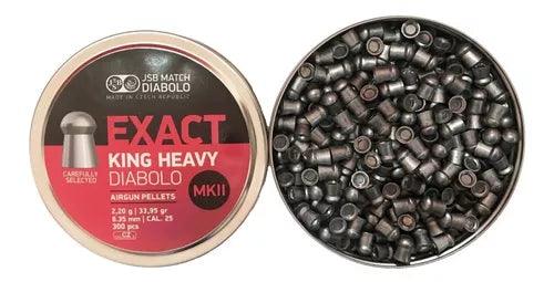 JSB 6.35MM EXACT KING HEAVY MK II 33.95GR- 300'S - NeonSales {{ shop.shopifyCountryName }}