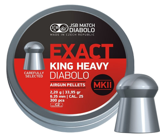 JSB 6.35MM EXACT KING HEAVY MK II 33.95GR- 300'S - NeonSales {{ shop.shopifyCountryName }}
