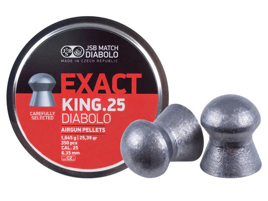 JSB DIABOLO EXACT KING .25 (25.39GR) - 350's - NeonSales {{ shop.shopifyCountryName }}