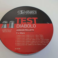 JSB DIABOLO TEST JUMBO PACK 210's, 7X30's, .22 CAL - NeonSales {{ shop.shopifyCountryName }}