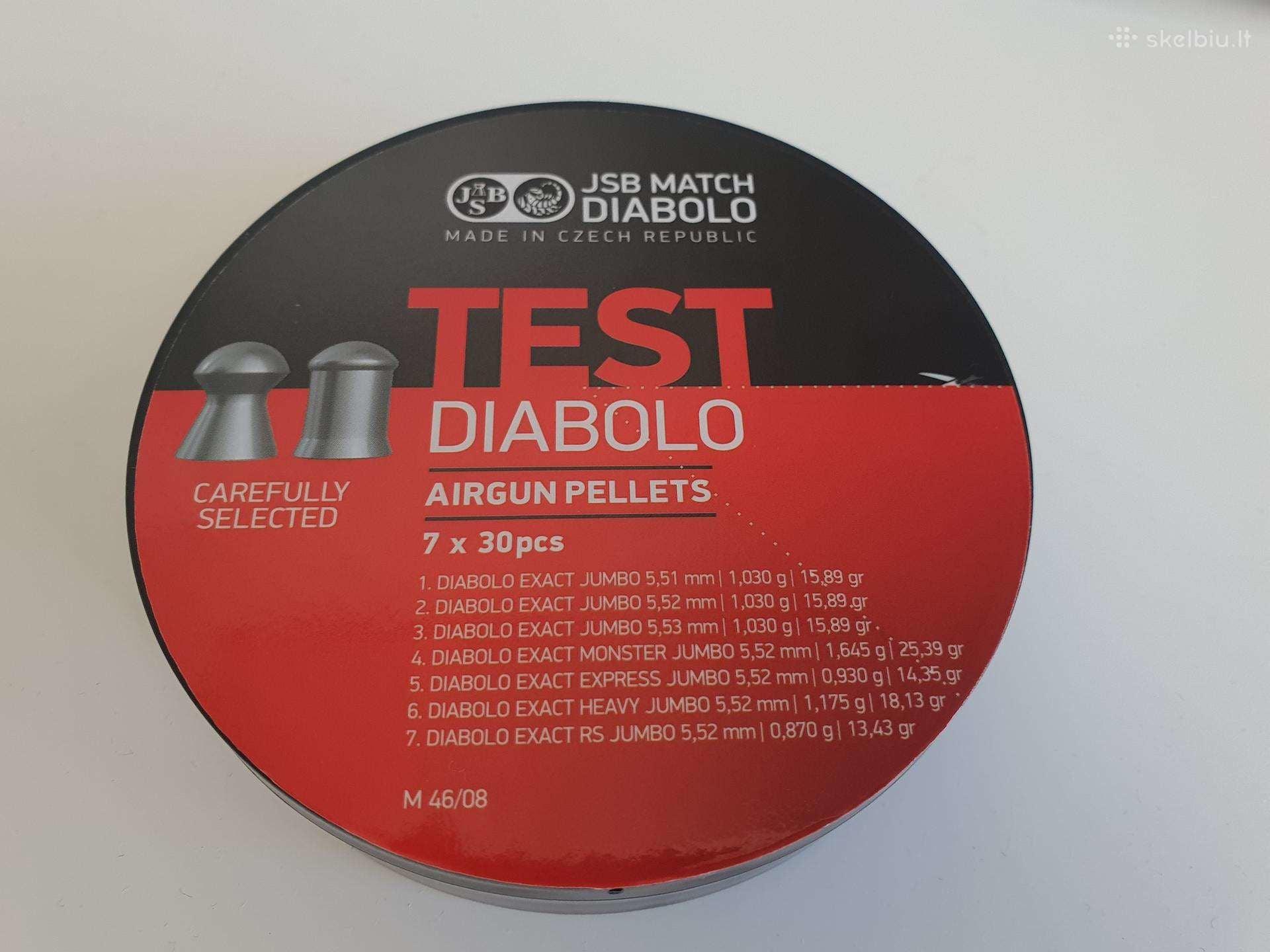 JSB DIABOLO TEST JUMBO PACK 210's, 7X30's, .22 CAL - NeonSales {{ shop.shopifyCountryName }}