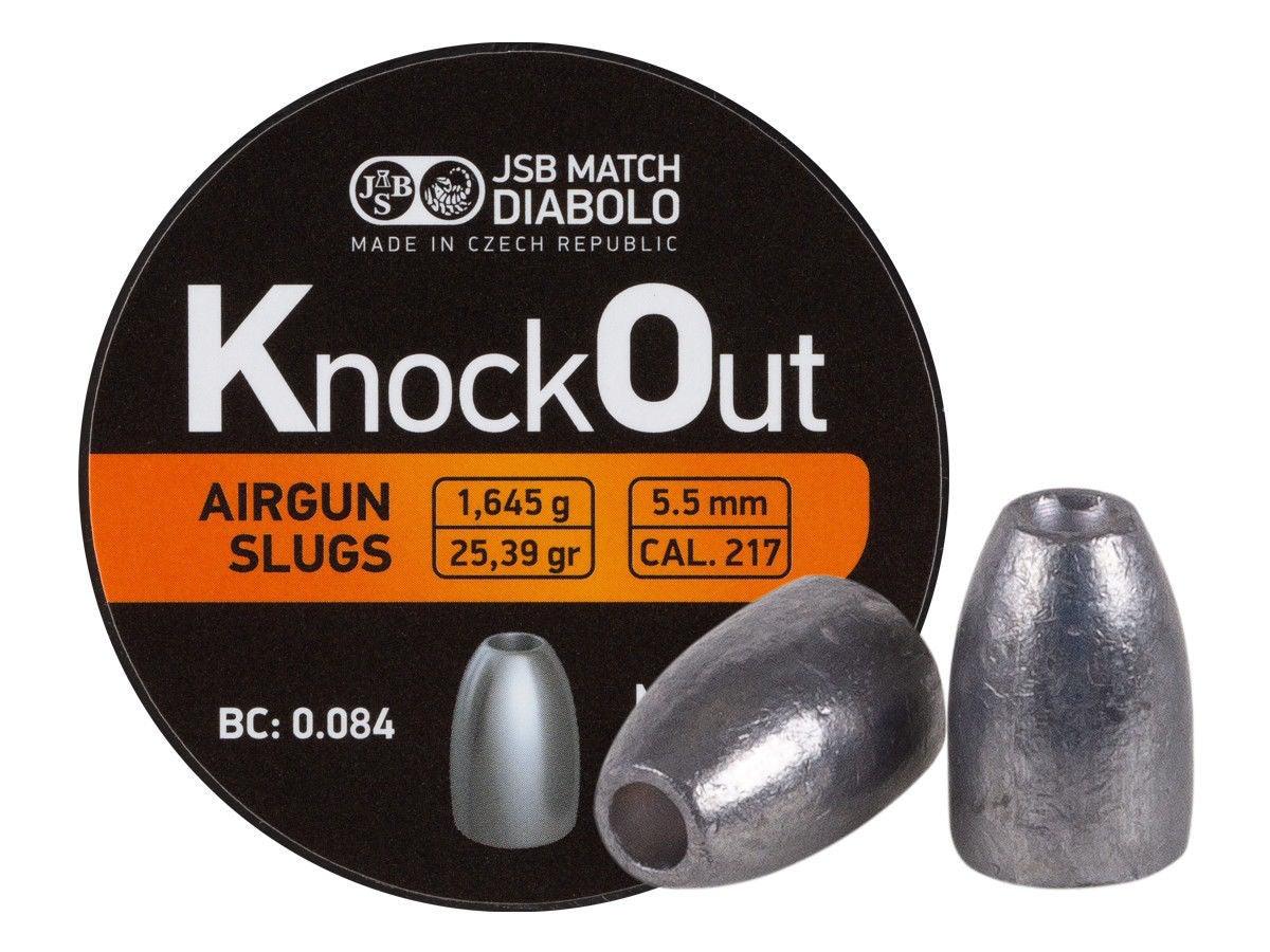 JSB KNOCKOUT SLUGS .217 (25.39GR) - 200's - NeonSales {{ shop.shopifyCountryName }}