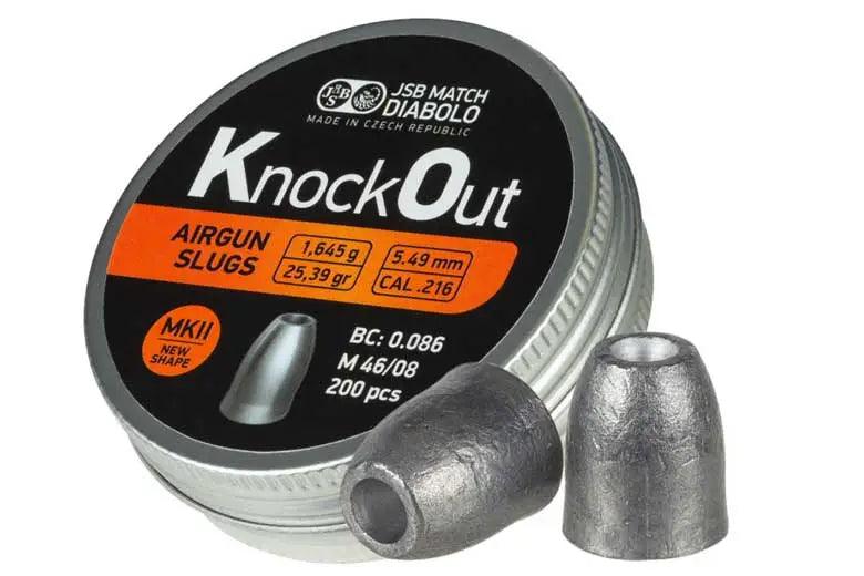 JSB KO SLUGS .216 (5.49MM) MK II - 25.39GR - 200's - NeonSales {{ shop.shopifyCountryName }}