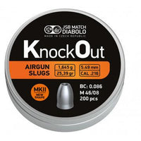 JSB KO SLUGS .216 (5.49MM) MK II - 25.39GR - 200's - NeonSales {{ shop.shopifyCountryName }}