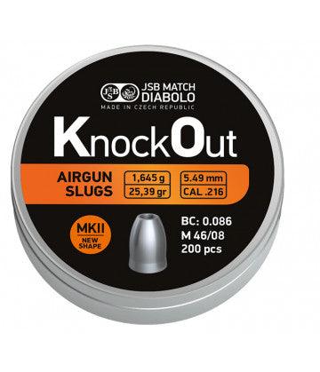 JSB KO SLUGS .216 (5.49MM) MK II - 25.39GR - 200's - NeonSales {{ shop.shopifyCountryName }}