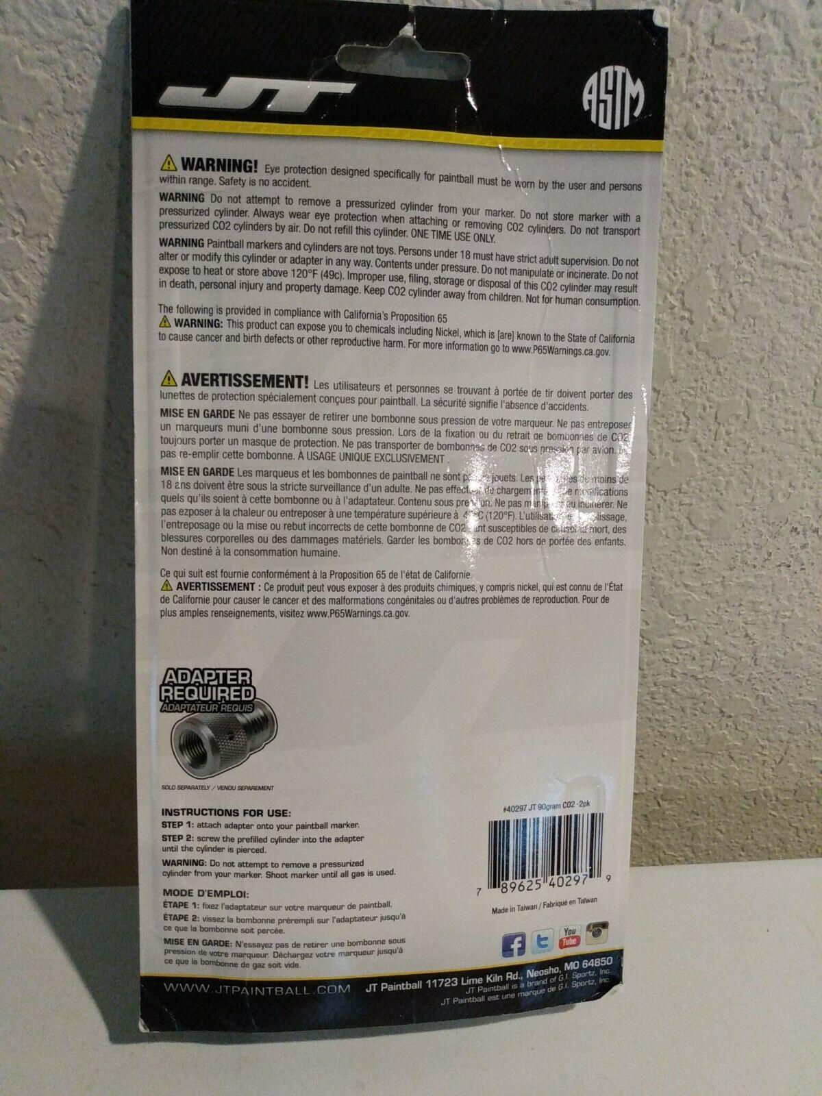JT 90G THREADED CO2 CARTRIDGE - 2 PACK - NeonSales {{ shop.shopifyCountryName }}