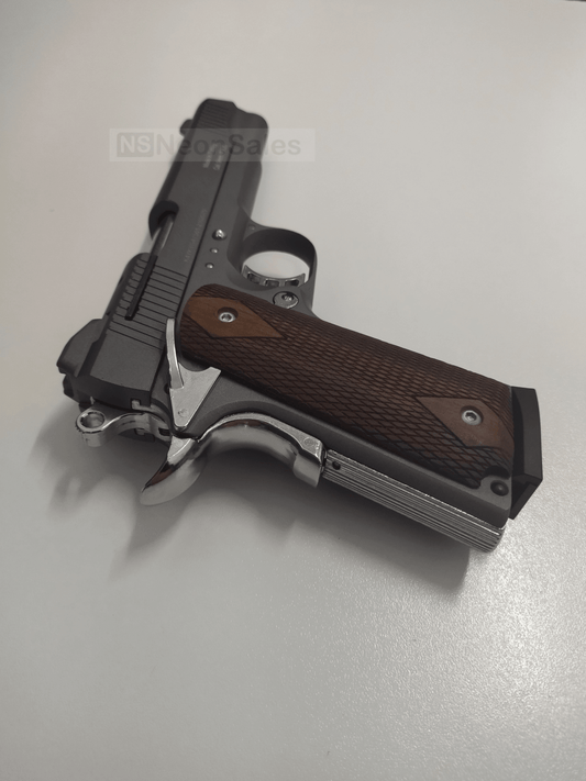 KUZEY 911 BLANK GUN - SMOKED W/ WALNUT GRIPS - NeonSales {{ shop.shopifyCountryName }}