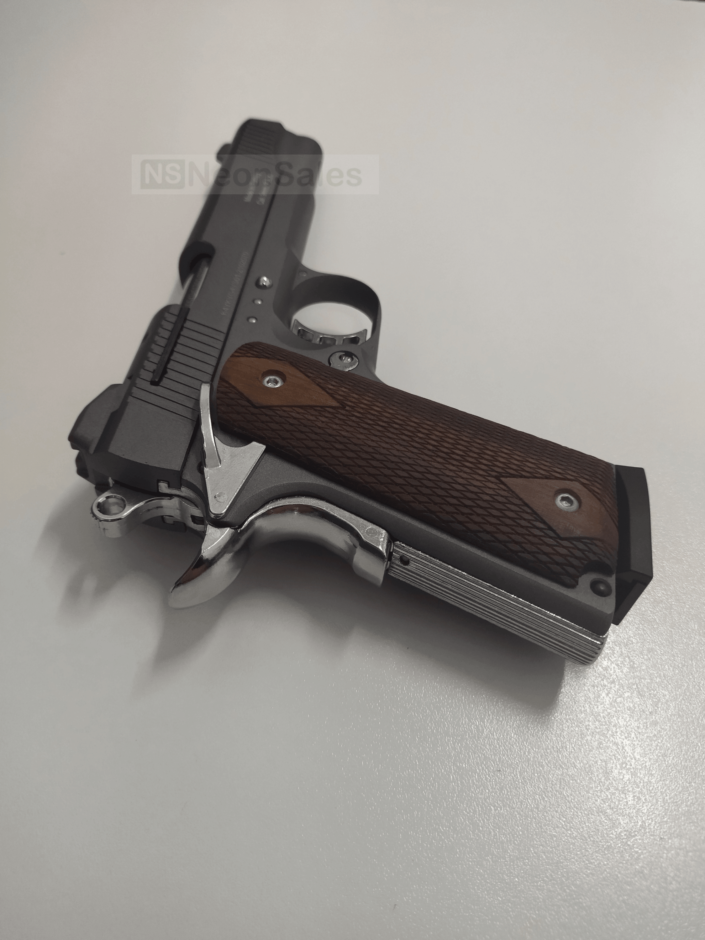 KUZEY 911 BLANK GUN - SMOKED W/ WALNUT GRIPS - NeonSales South Africa