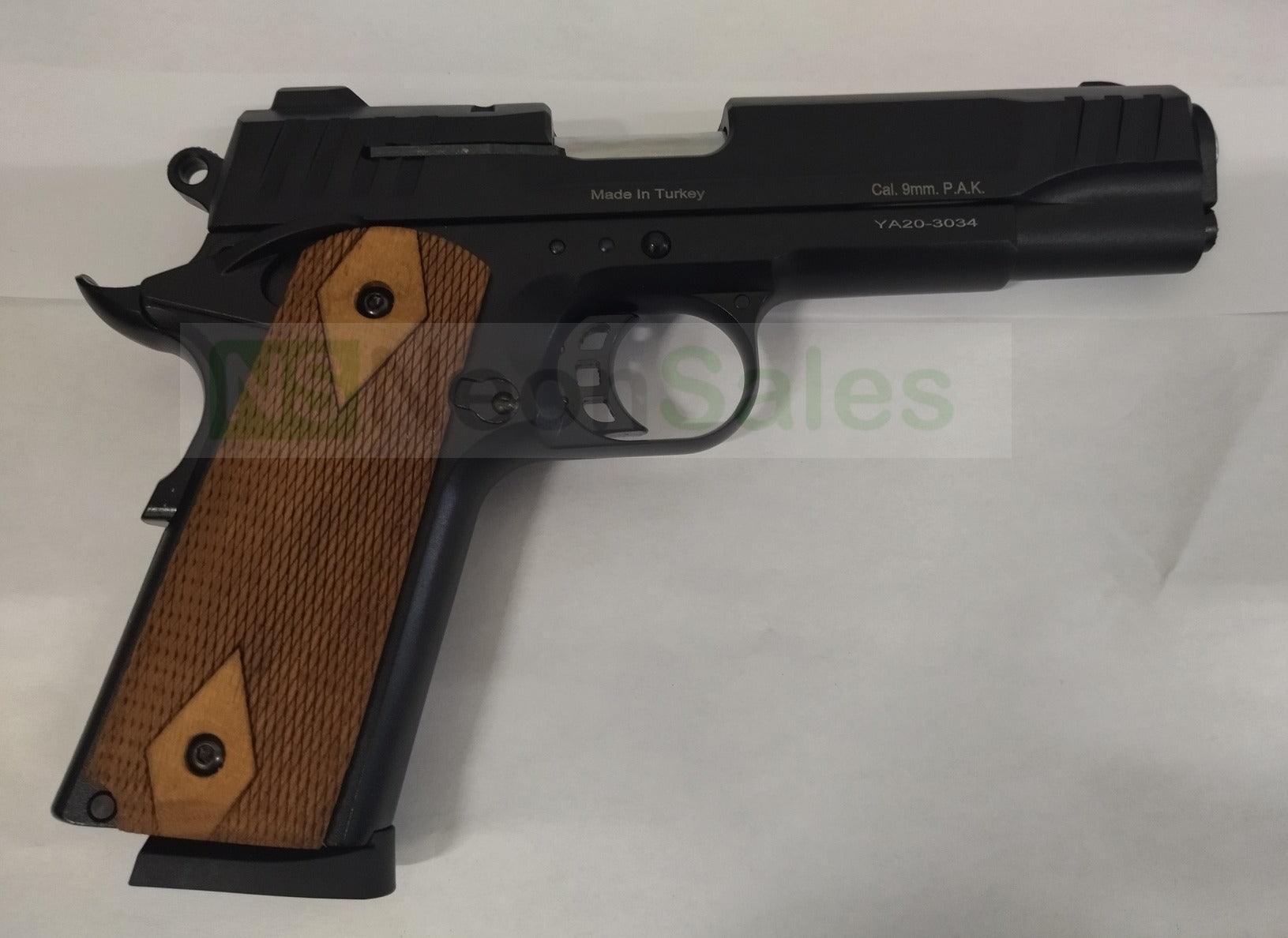 KUZEY 911-T BLANK GUN - ALL BLACK W/ WALNUT GRIPS - NeonSales South Africa