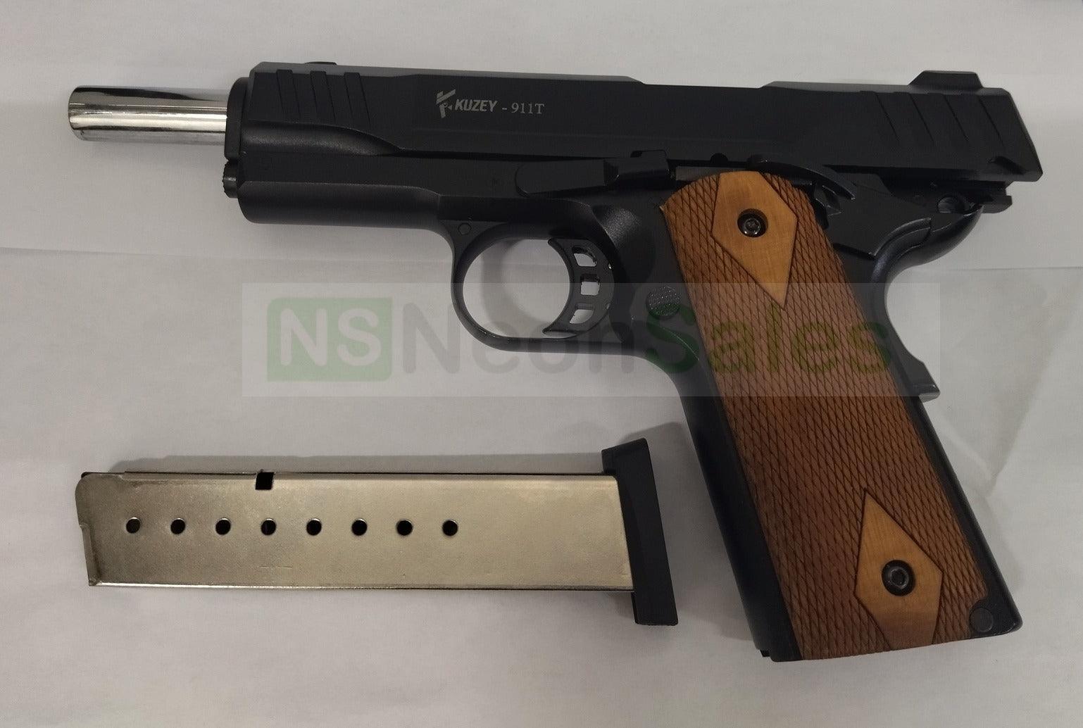 KUZEY 911-T BLANK GUN - ALL BLACK W/ WALNUT GRIPS - NeonSales South Africa