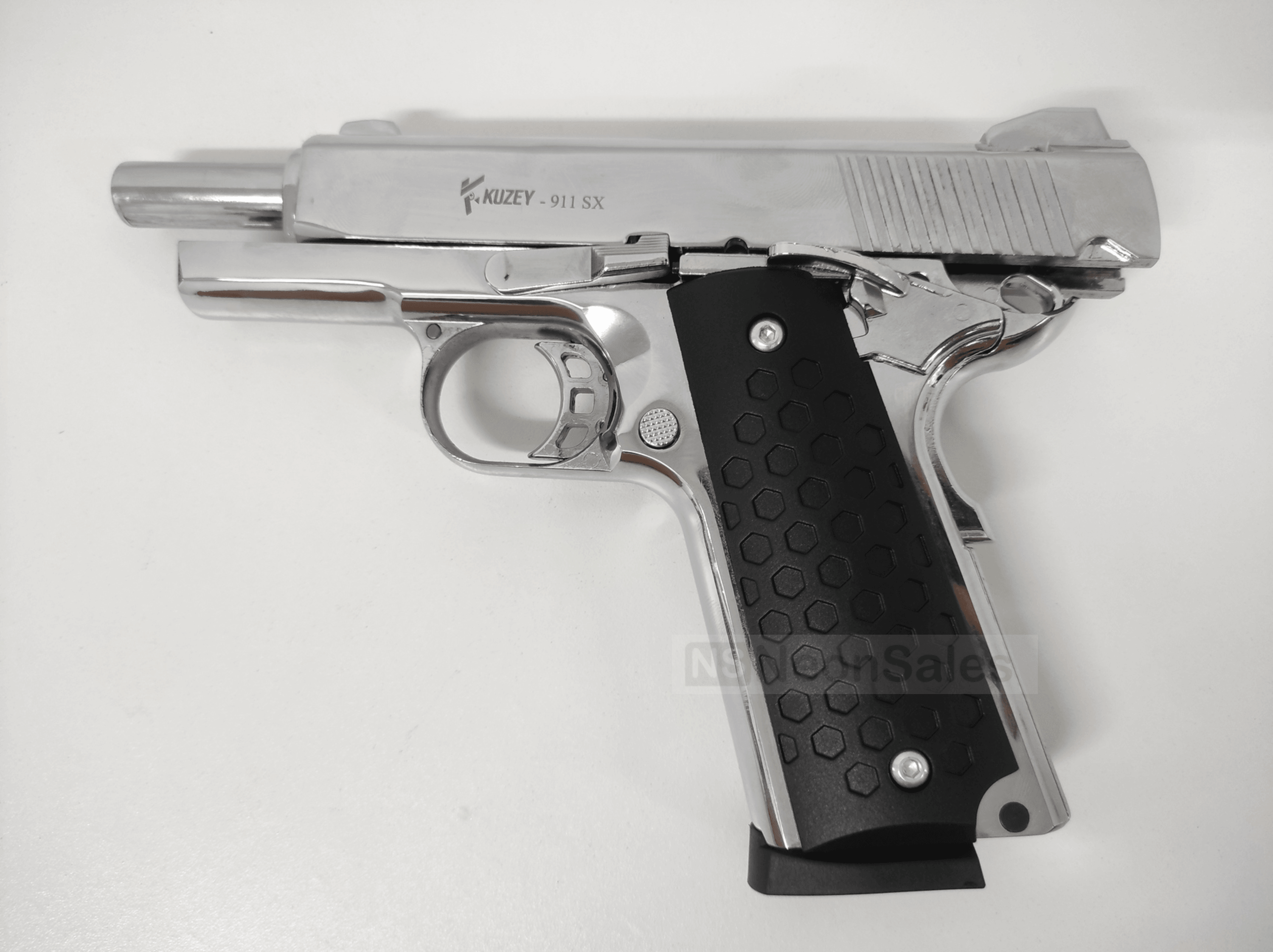 KUZEY 911SX #2 BLANK GUN - ALL CHROME - NeonSales {{ shop.shopifyCountryName }}