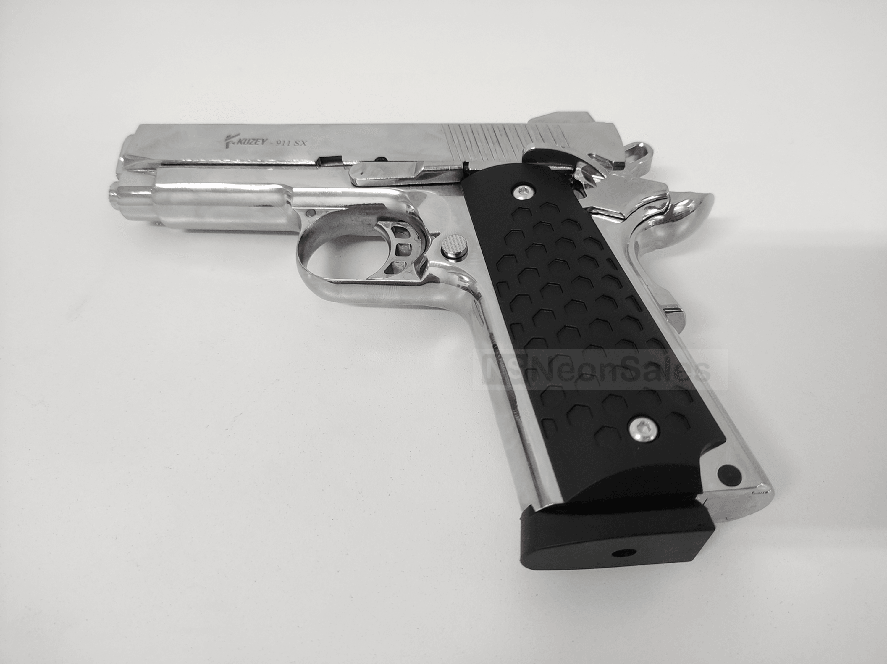 KUZEY 911SX #2 BLANK GUN - ALL CHROME - NeonSales {{ shop.shopifyCountryName }}