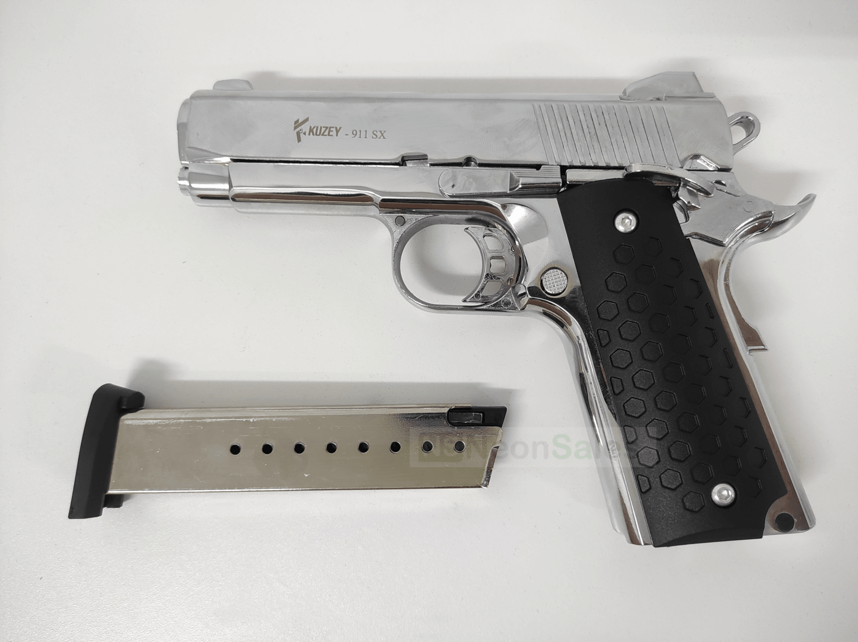 KUZEY 911SX #2 BLANK GUN - ALL CHROME - NeonSales {{ shop.shopifyCountryName }}