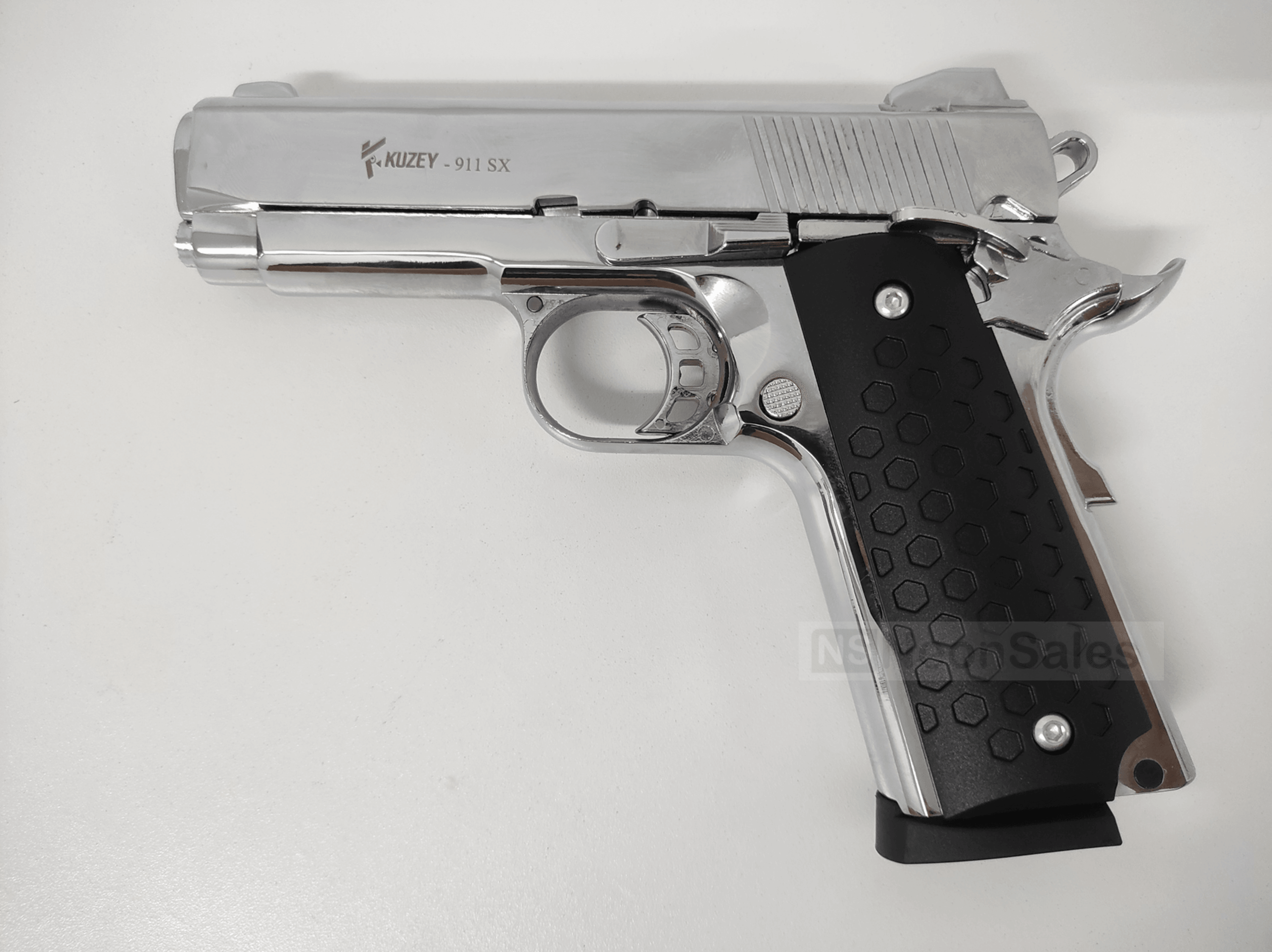 KUZEY 911SX #2 BLANK GUN - ALL CHROME - NeonSales {{ shop.shopifyCountryName }}