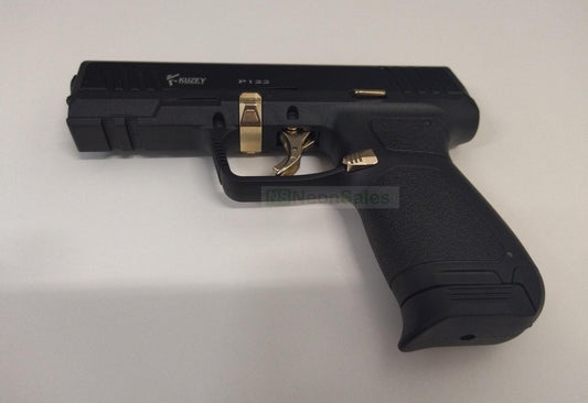KUZEY P122 BLANK GUN - BLACK W/ GOLD TRIM - NeonSales {{ shop.shopifyCountryName }}