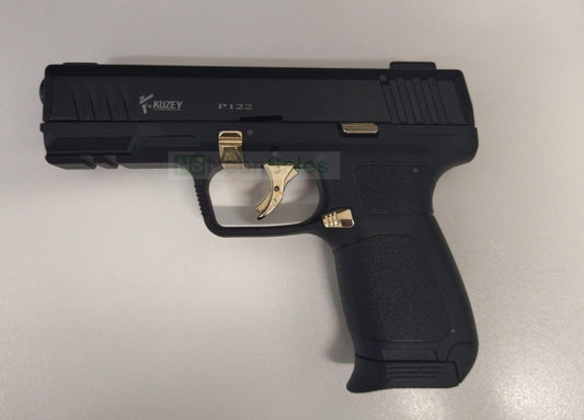 KUZEY P122 BLANK GUN - BLACK W/ GOLD TRIM - NeonSales {{ shop.shopifyCountryName }}