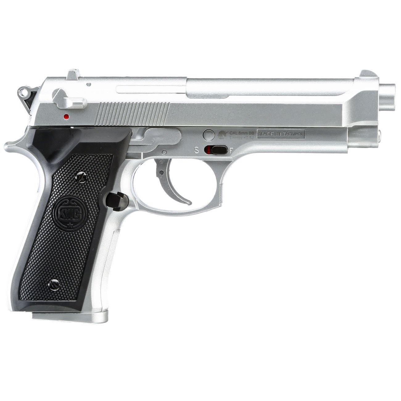 KWC 6MM BERRETA M92 AIRSOFT PISTOL - SILVER - NeonSales South Africa