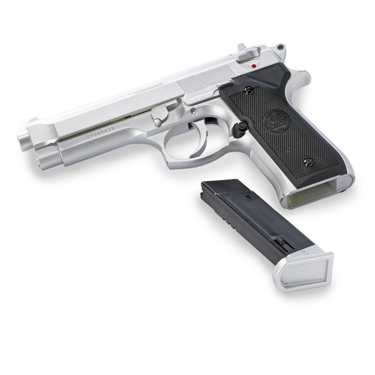 KWC 6MM BERRETA M92 AIRSOFT PISTOL - SILVER - NeonSales South Africa